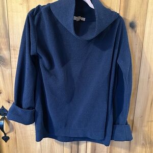 LOFT Cowl Neck Navy Sweater